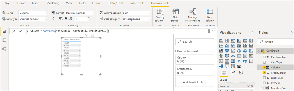 Statistical Functions in Power BI