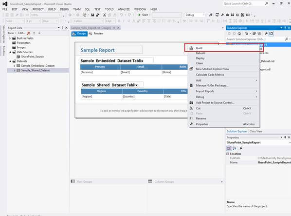 Deploy Bulk SSRS Reports In SharePoint From BIDS Or SSDT