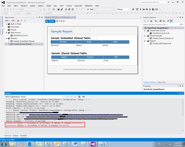 Deploy Bulk SSRS Reports In SharePoint From BIDS Or SSDT