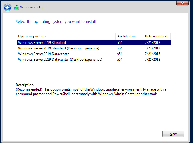 Windows Server 2019 Standard 