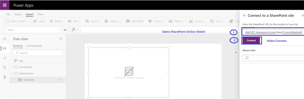 Step To Build PowerApp Screen, Connector And Navigation