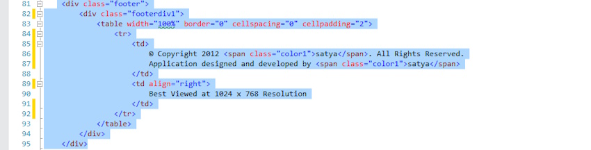 Aligning And Formatting The C# And ASPX/CSHTML Code Using Visual Studio