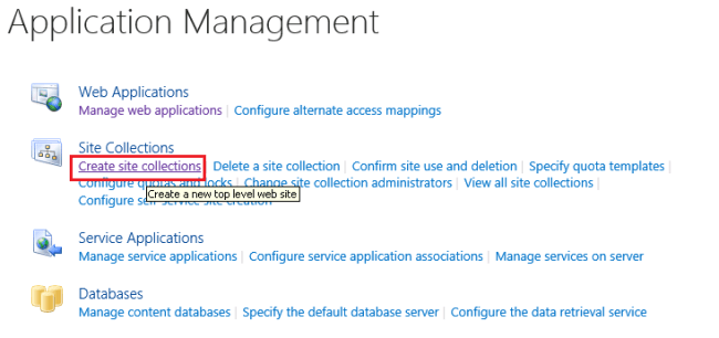  Create Site Collection