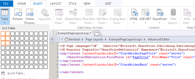 Steps To Create Page Layouts In SharePoint 2013 Using SharePoint Designer