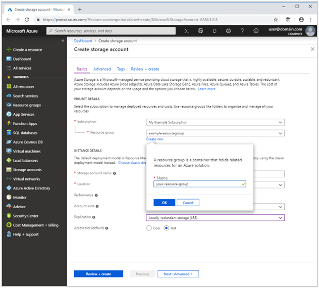 Storage Account In Windows Azure