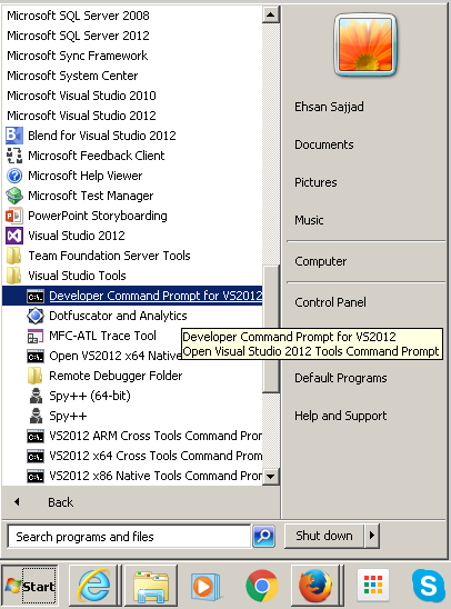 Developer Command Prompt