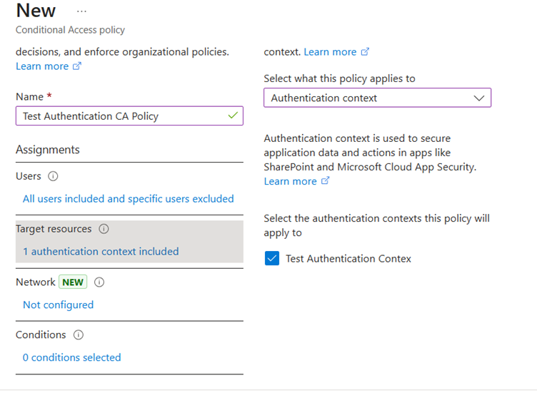Conditional access policy