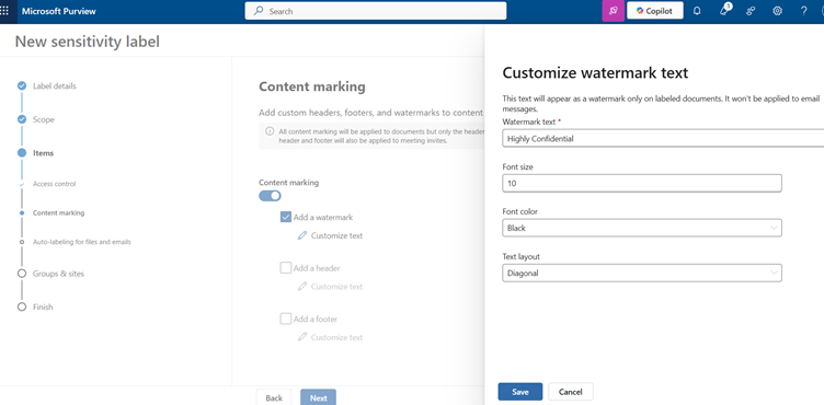 New sensitivity label