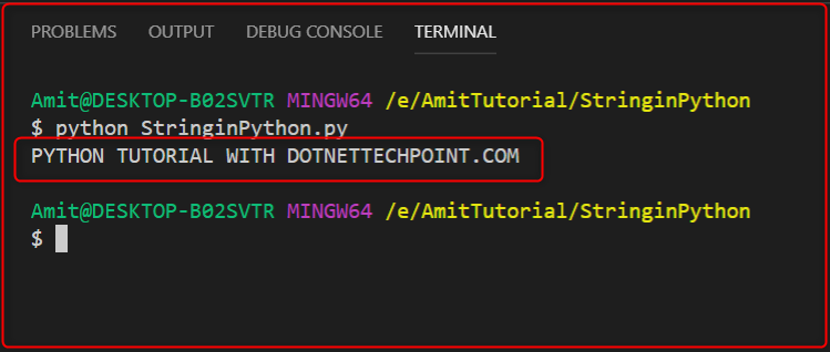 String Operations In Python