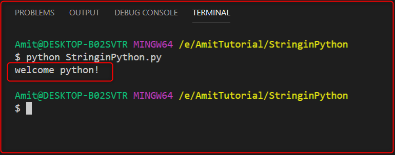 String Operations In Python