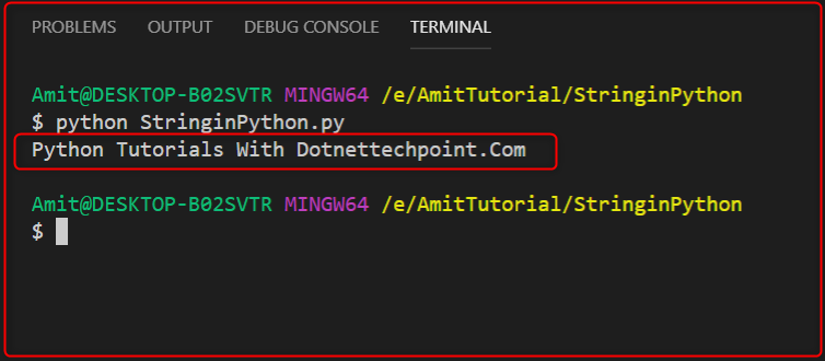 String Operations In Python