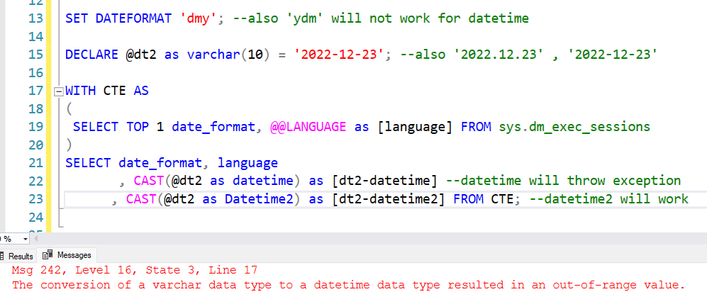 T-SQL Interview Questions On Data Types