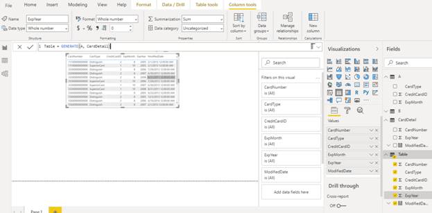 Table Manipulation Function In Power BI