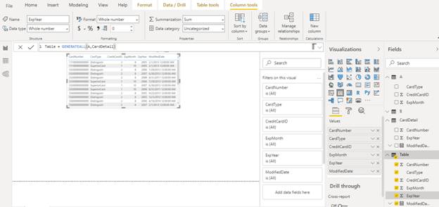 Table Manipulation Function In Power BI