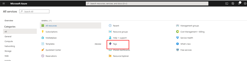 Tagging in Azure Resource Groups