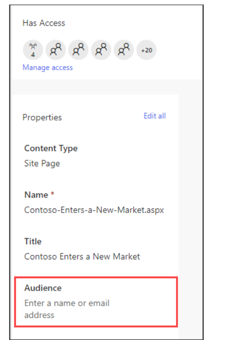 Audience- Manage access