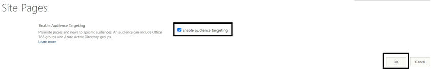 Enable Audience Targeting