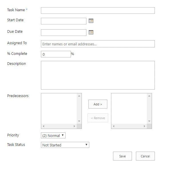 Task List in SharePoint