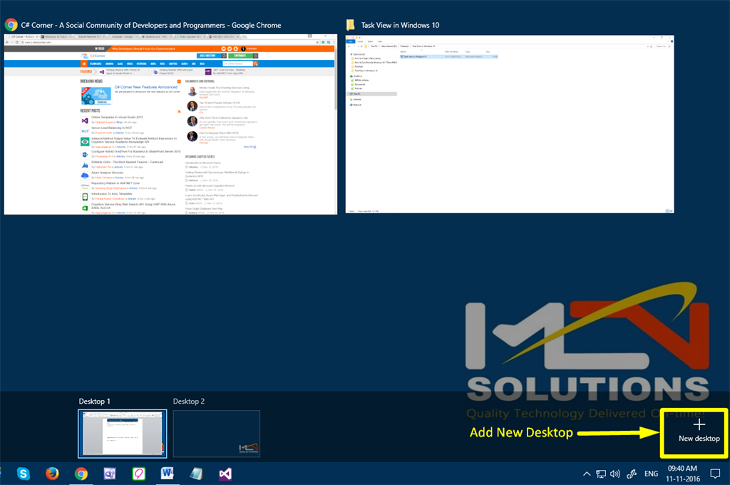 Task View in Windows 10