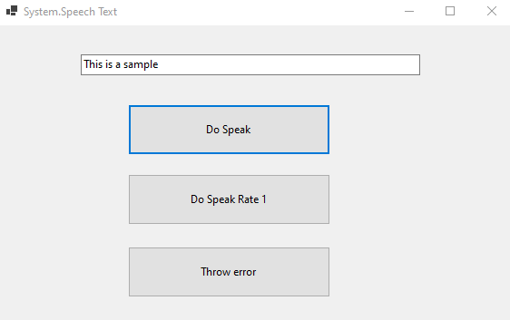 Using System.Speech with Extension .NET 7