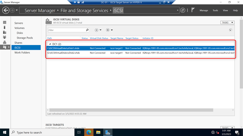 Install And Configure Two Node Failover Cluster