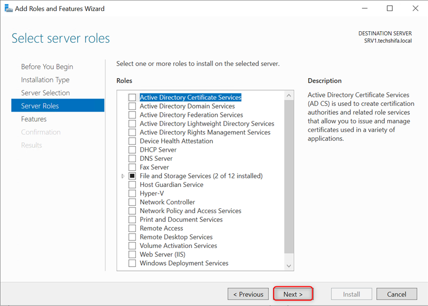Install And Configure Two Node Failover Cluster