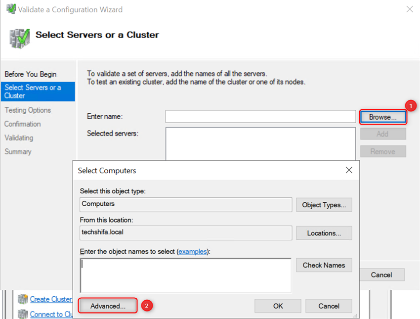 Install And Configure Two Node Failover Cluster