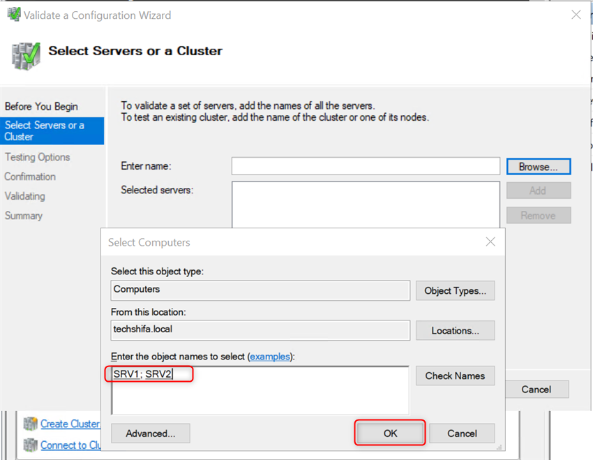 Install And Configure Two Node Failover Cluster