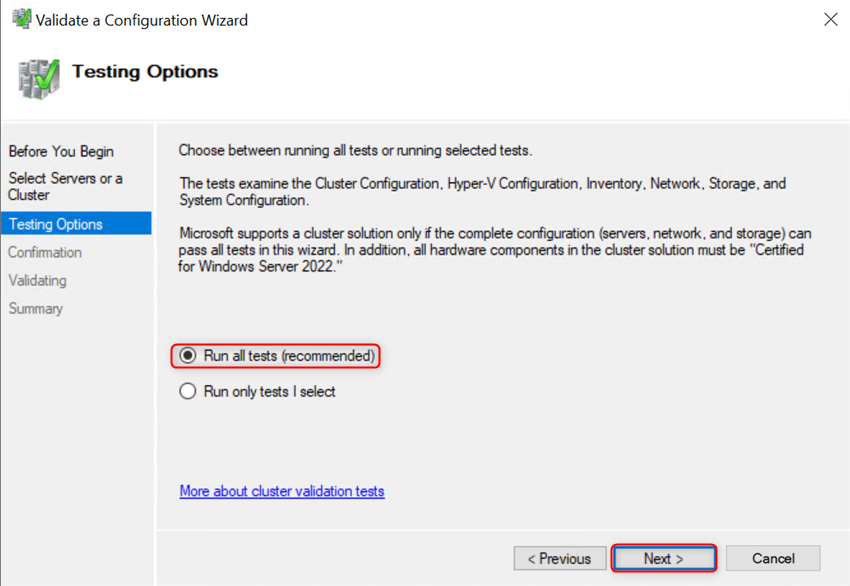 Install And Configure Two Node Failover Cluster