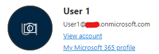 Microsoft 365 User Profile