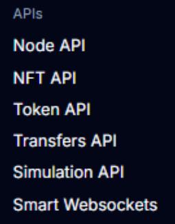 Alchemy 仪表板 Api 部分
