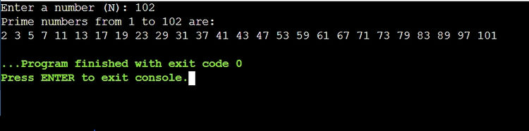Prime number using a Simple Loop in Sqrt root