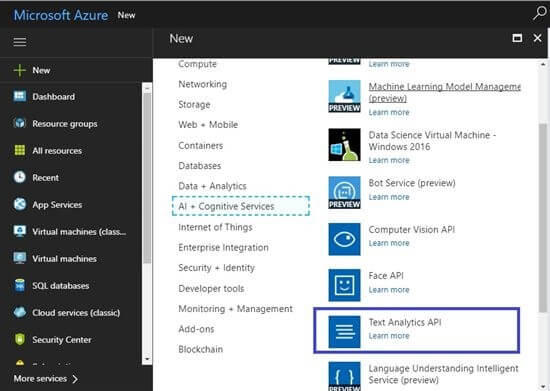 Microsoft Cognitive Services 