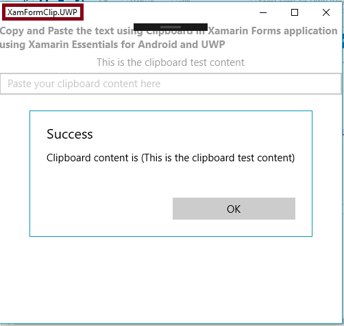 How To Use Clipboard In Xamarin Forms Application Using Xamarin Essentials For Android And UWP