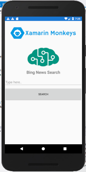 Xamarin.Forms - Bing News Search Using Cognitive Service