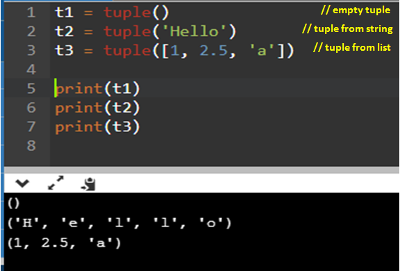 Understanding Tuples In Python