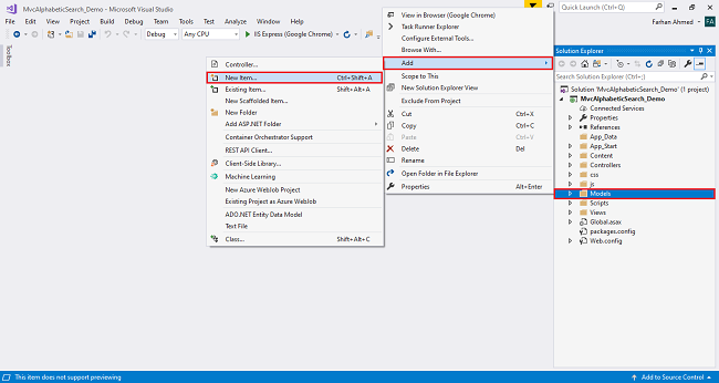 Alphabetical Search Using Ajax In ASP.NET MVC