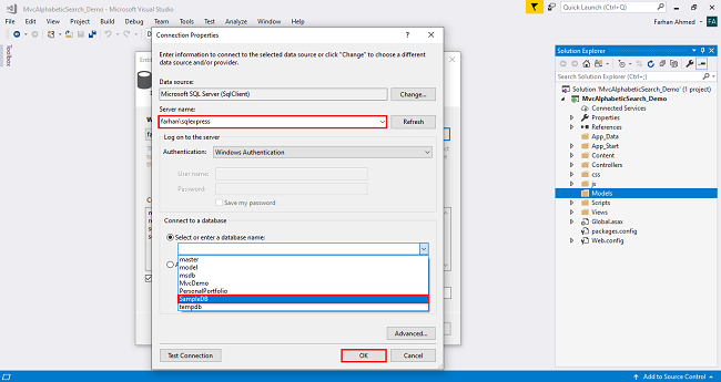 Alphabetical Search Using Ajax In ASP.NET MVC