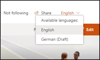 Multilingual Feature In SharePoint Modern Sites