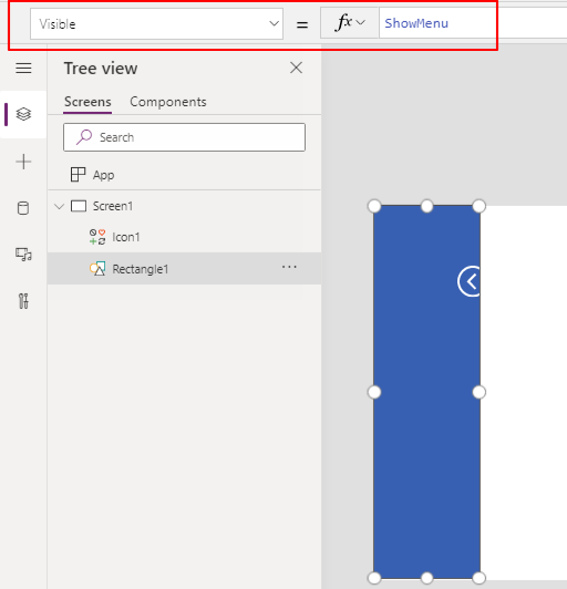 Flyer Menu In PowerApps