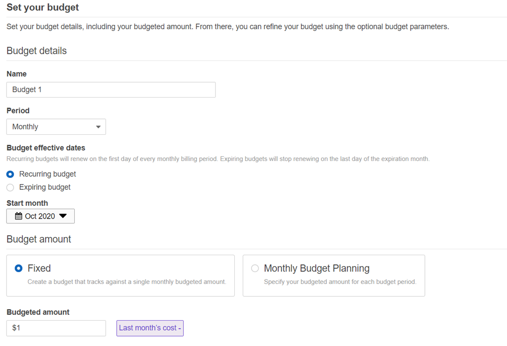 Set Up An IAM User And The Alert For Budget In AWS