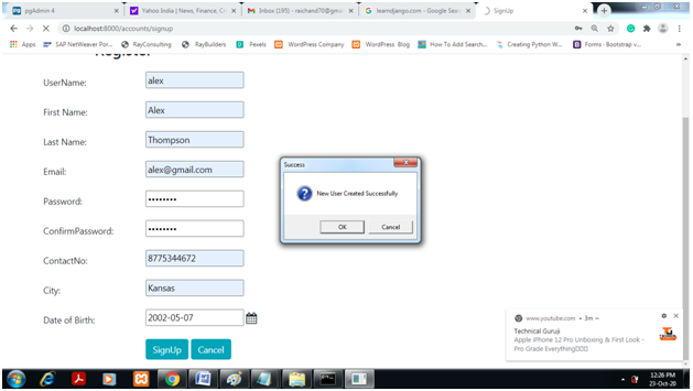 Django CRUD And User Authentication With Django Class Based View And Using PostgreSQL Database Server