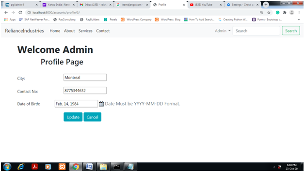 Django CRUD And User Authentication With Django Class Based View And Using PostgreSQL Database Server