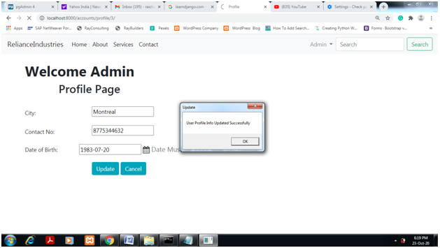 Django CRUD And User Authentication With Django Class Based View And Using PostgreSQL Database Server