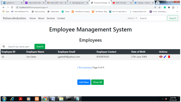 Django CRUD And User Authentication With Django Class Based View And Using PostgreSQL Database Server