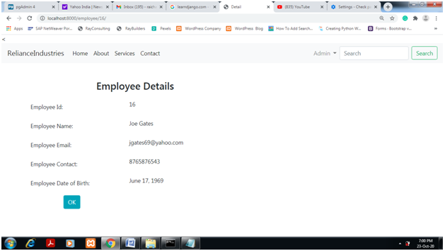 Django CRUD And User Authentication With Django Class Based View And Using PostgreSQL Database Server