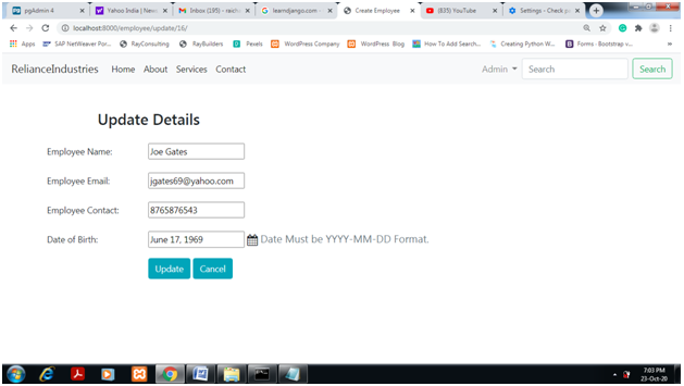 Django CRUD And User Authentication With Django Class Based View And Using PostgreSQL Database Server