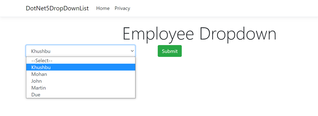 dropdown list c# asp net