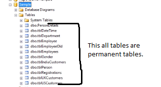 Temporary Tables In SQL Server