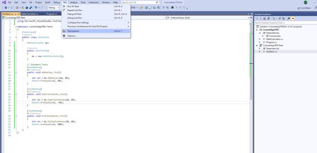 Test Driven Development In Visual Studio 2019